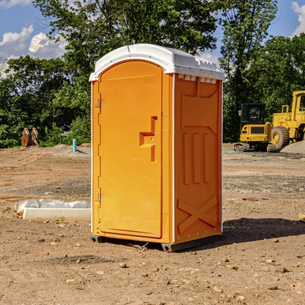 how often are the portable toilets cleaned and serviced during a rental period in Talladega Springs